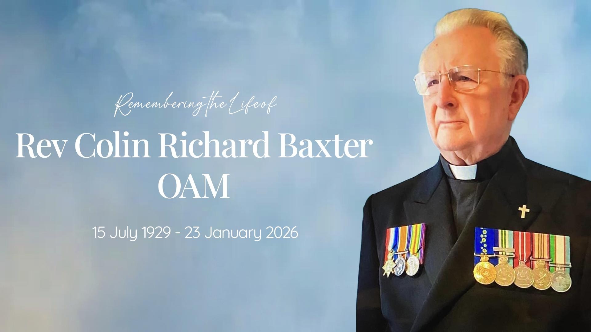 Rev Colin Richard Baxter OAM